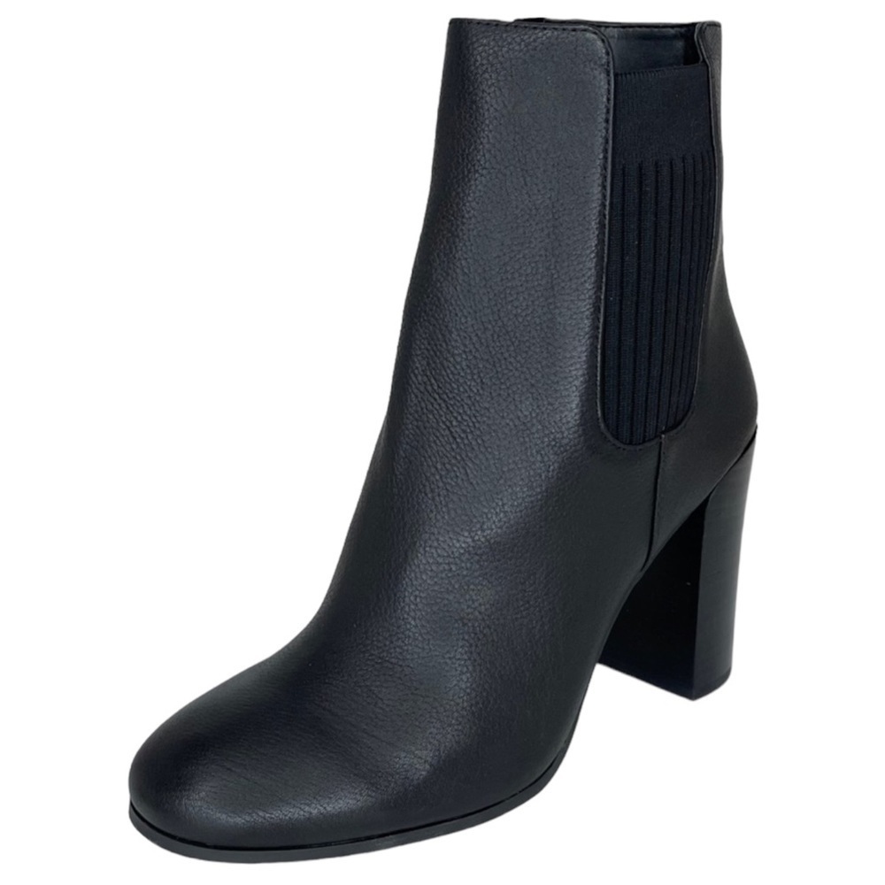 Kenneth Cole NY Justin Black Leather Womens Heeled Ankle Boots Size 9.5M - Picture 3 of 12